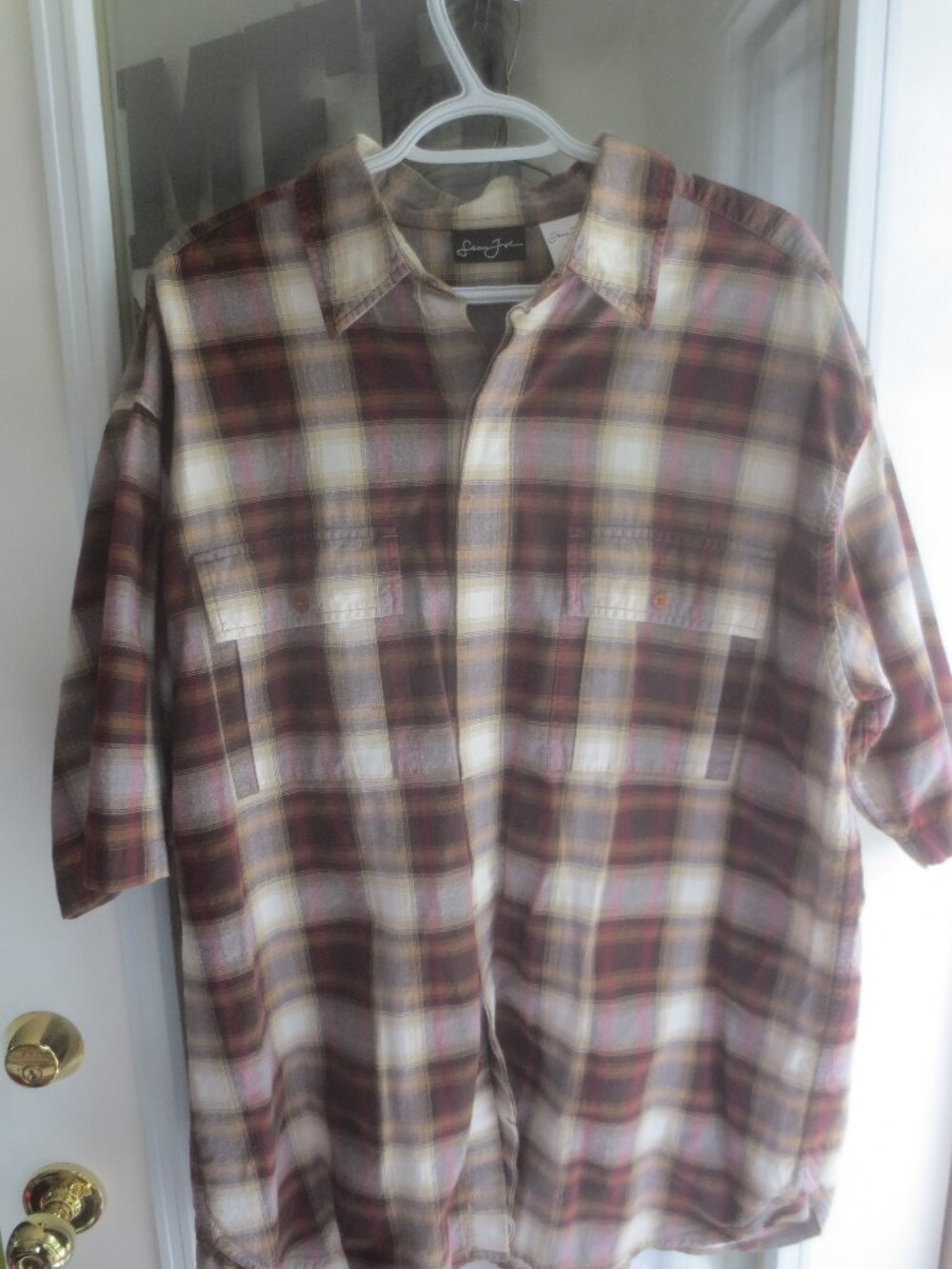 Vintage Sean John Designer Short Sleeve Button Up Shirt - Size XL Men's.